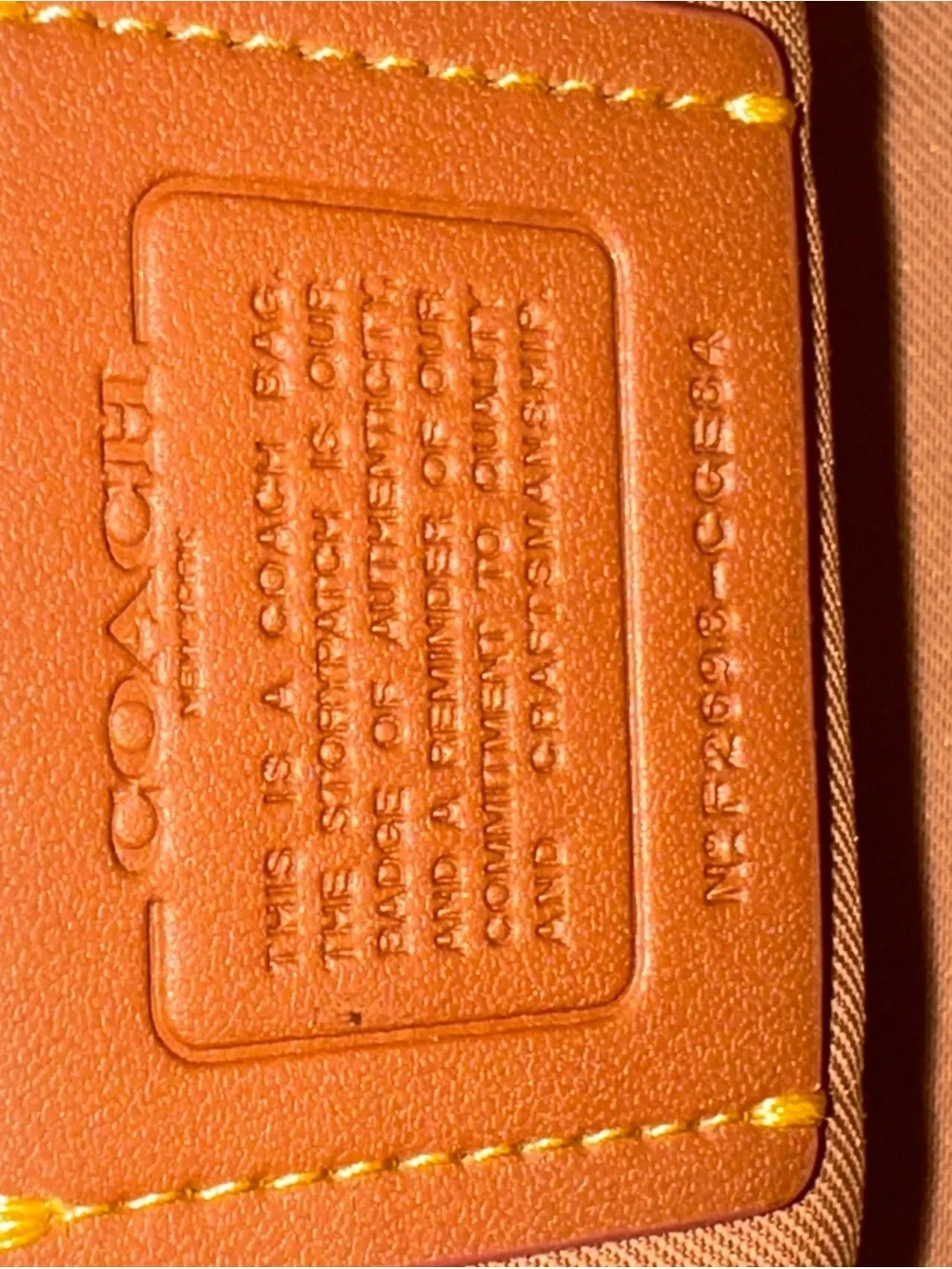 Coach Rowan Mini Suede Marigold